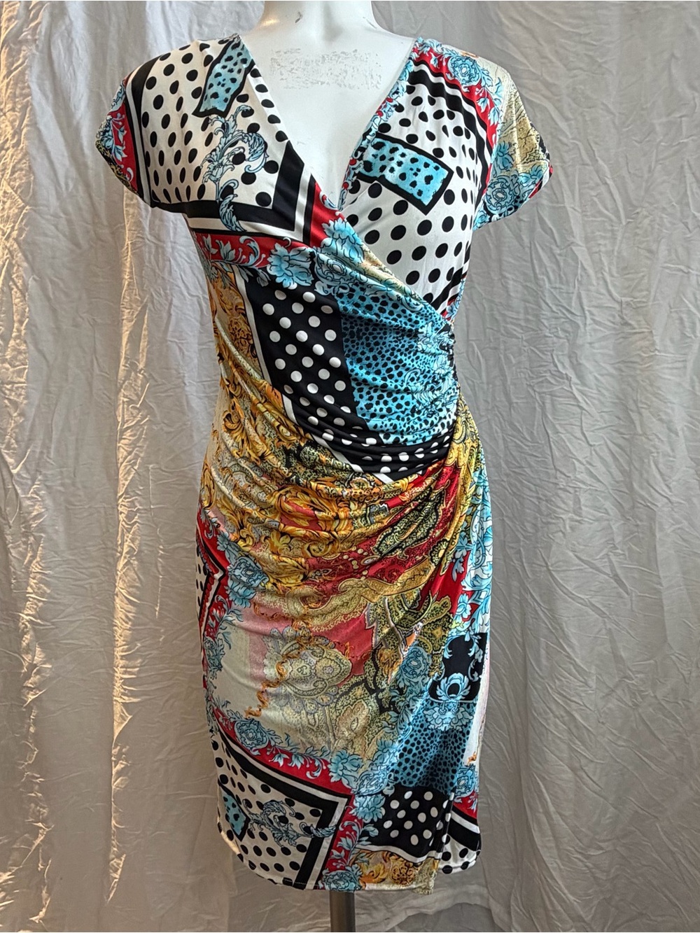 Egerie Paris Barocco wrap midi dress US S